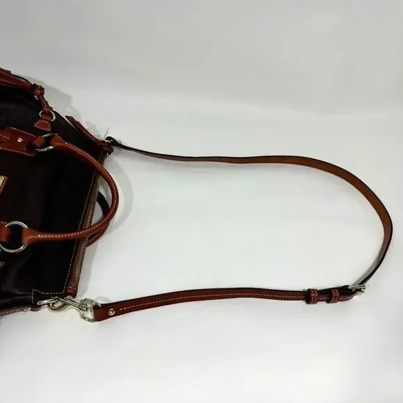 Dooney & Bourke Brown Pebble Grain Leather Stanwich Satchel New Handbag R2275BM - Picture 2 of 12